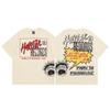Marca de Moda Europea y Americana Transfronteriza High Street Nueva Camiseta Casual Holgada de Manga Corta con Cuello Redondo Estampado de Letras para Hombre y Mujer