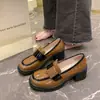 Mocasines de charol brillante de moda con tacón grueso, zapatos versátiles para mujer, nuevo modelo 2026, zapatos de tacón alto para ir al trabajo en primavera y otoño