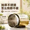 Quemador de incienso de acero inoxidable, quemador de incienso engrosado para uso doméstico, cubo para quemar incienso dorado sin humo para interiores con revestimiento interior y base de fuego de papel de aluminio