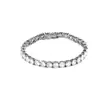 Corrente Tennis Hip-Hop Popular Europeia e Americana 3-6mm, Pulseira Luxuosa de Zircônia Totalmente cravejada com Diamantes, Acessório da Moda Unissex Transfronteiriço