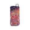 Fresa de Perla Japonesa y Coreana Adecuado para Apple 16Promax Correa de Muñeca Giratoria Funda para Teléfono Móvil Iphone15 Femenino 14/13/12