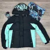 2024 Nova Jaqueta de Algodão com Capuz Estilo Hip-Hop Streetwear Tendência de Inverno Estampa de Letras Masculina Espessa Cruzada Europeia e Americana