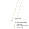 Estilo Europeo y Americano Chapado en Oro de 18K No se Desvanece Estilo Ins Moda Cadena para Clavícula de Mujer Cadena Lisa Cadena de Acero Inoxidable con Hoja DIY