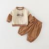 Roupas de Bebê, Moletons Casuais de Gola Redonda para Crianças, Conjuntos de Outono, Roupas Infantis para Meninos e Meninas de Primavera e Outono, Novos Conjuntos de Duas Peças