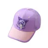 Boné de Baseball Kuromi Fofo Macio Japonês e Coreano para Crianças Chapéu de Sol Doce para Bebê Chapéu de Malha Leve de Proteção Solar de Verão Atacado