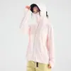 Roupas de Proteção Solar Masculinas e Femininas, Fio Original Seda Gelada Respirável Jaqueta Corta-Vento para Ciclismo ao Ar Livre com Aba Grande Removível e Proteção UV