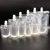 Bolsas con Boquilla Desechables Transparentes para Bebidas Bolsas de Embalaje Stand-Up Bolsas para Bebidas Té de Leche Cerveza Bolsas de Sub-Embalaje Bolsas con Boquilla