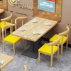 Juego de mesa y sillas engrosado para comida rápida para tiendas de snacks, restaurantes de fideos, restaurantes, barbacoa, té de burbujas, postres y cafeterías
