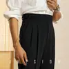 Pantalones Rectos Holgados para Hombre con Efecto de Caída para Primavera, Otoño e Invierno; Pantalones Largos Casuales para Hombre; Sin Planchar