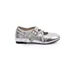 Primer Encuentro Zapatos de Ballet Mary Jane Planos con Tira Cruzada Puntiagudos Redondos que Aumentan la Altura 4.5cm Juveniles para Mujer