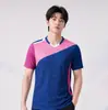 Trajes de Manga Corta para Hombre y Mujer de Primavera y Verano, Uniformes de Bádminton de Secado Rápido, Ropa Deportiva Transpirable para Competición y Entrenamiento de Tenis de Mesa, Estampados
