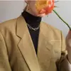 Estilo K de Ins Estilo Simple Cadena con Hebilla Metálica Collar Pulsera de Moda Capa Única Estilo Punk Collar Versátil