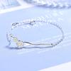 Ramo de Flor de Pêssego Estilo Chinês Flor Fresca Flor de Cerejeira Pulseira Artística Pulseira Estilo Chinês Pulseira Feminina