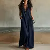 Verão 2026 Novo Estilo Transfronteiriço Europeu e Americano Roupas Femininas Elegante para o Trabalho Decote Ombro a Ombro Boêmio Férias Vestido Camisa Solto