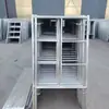 Andaime móvel, estrutura de quadro trapezoidal com revestimento em spray, escada de acesso tipo porta para canteiro de obras, estrutura externa elevada, estrutura externa de parede galvanizada
