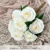 Peônias Artificiais de 7 Camadas Flores Falsas para Decoração de Corredor de Casamento, Decoração de Salão de Casamento, Flores Plásticas Artificiais Arranjo de Flores DIY