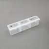 Caja de Medicina Portátil Transparente de Gran Capacidad con Tres Compartimentos Caja de Almacenamiento de Compartimentos para Medicina Saludable de Desayuno, Almuerzo y Noche de Grado Alimenticio