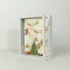 Suporte de Exibição Europeu com Tampa Flip-Top Magnética para Porta-Retrato com Espécimes de Flores Secas, Caixa Sombra de Madeira Transfronteiriça para Fotos