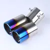 Tubo de escape azul horneado de una a dos gargantas de escape rectas - garganta de escape curva de una a dos garganta de escape modificada de acero inoxidable para automóvil