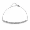 Simples Venda Quente Amazon Fileira Única Zircônia Incrustada 2.5mm Moissanita Pulseira Tennis Feminina Prata 925 Luxo Leve Europeu Americano Transfronteiriço