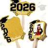 Conjunto de Abanicos de Graduación Clase 2026 Transfronterizo Set de Abanicos de Graduación Impresos por Ambos Lados