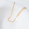 Collar de Cadena Plana en Capas Estilo Ins Simple de Plata S925 Nariz de Cerdo con un Toque Discreto de Alta Gama Y03099