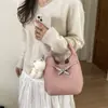Bolso Pequeño Sencillo de Mano para Mujer 2026 Nuevo Versátil Bolso Cubo con Patrón de Lichi Bolso Cruzado Versátil de Gama Alta Retro