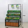Estanterías para Exhibición de Frutas y Verduras de Supermercado, Estantes Creativos de Múltiples Niveles para Verduras, Estanterías Comerciales para Tiendas de Conveniencia, Estantes para Frutas y Verduras
