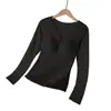 Ropa interior térmica de seda y cachemira para mujer, conjunto de ropa de otoño gruesa con forro polar y pantalones largos, conjunto de top delgado con almohadilla en el pecho para otoño e invierno 2025
