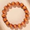 Pulsera de Ciprés de Acantilado Estilo Montaña Putuo, Madera Natural Envejecida, Pulsera de Jade Hetian, Atracción Turística al por Mayor