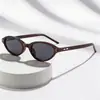 Óculos de Sol Estilo Coreano Cat-Eye, Óculos de Sol Vermelhos Retro Ancola para Mulheres, Alta Qualidade, À Prova de Miopia, Óculos de Sol Anti-UV