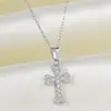 Collar de Acero de Titanio con Cruz de Zirconia para Mujer, Acero Inoxidable que No se Desvanece Accesorio de Playa, Cadena para Clavícula de Lujo Ligero de Nicho