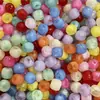 Venta Caliente de Amazon 12*11mm Acrílico Dos Tonos Cuentas Dunden Cuentas Espaciadoras Cuentas Barril Cadena de Teléfono DIY Llavero Mayoreo