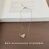Collar de Concha Luna Corazón Simple Versátil Estilo Coreano Cadena de Cuerda en Forma de Corazón linda Estilo Ins Cadena de Acero Cadena para Clavícula