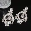 Pendientes de Borla Flor de Diamante Incrustada con Aguja de Plata 2025 Pendientes de Nicho Exagerados de Industria Pesada Europea y Americana Lujo Accesible Pendientes de Gama Alta para Mujer
