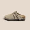 Sapatos Femininos Guyun com Solado Grosso, Estilo Birkenstock, Meia-Entrada, Duas Formas de Uso, Outono 2023, Chinelos Slip-On Fechados, Estilo Retro Versátil