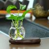 Novo Estilo Chapéu de Palha Monge Vaso Hidropônico Estação de Escritório Ornatos de Sala de Estar Arranjo de Flores Flores Secas Garrafa de Água Rosa Verde