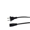Cable de Alimentación de Dos Pines Estándar de EE. UU. 1 m Cable Adaptador de Corriente AC Enchufe de Figura de Ocho de Dos Conductores Cable de Alimentación de Adaptador AC Enchufe de Figura de Ocho Estándar de EE. UU. Lámpara de Escritorio Núcleo de Cobre