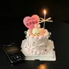 Decoración de pastel Día de San Valentín Qixi 2026 lindo adorno de conejo Miffy corazón de confesión de pareja inserción de tarjeta de amor