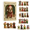 Calendario de Adviento Navideño 2026 Transfronterizo Caja Sorpresa para Amantes de Perros, Adornos para Árbol de Navidad, Decoraciones Colgantes Acrílicas