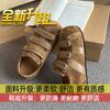 Sapatos Casuais Populares para Mulheres Primavera e Outono de 2026 Novo Estilo Retrô com Velcro Aumento Oculto de Altura Feio-Bonito Bico Largo Sapatos de Treino Alemães para Mulheres