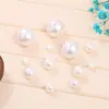 Perlas Falsas de Imitación de Concha de Alto Brillo con Agujero Recto Cuentas Sueltas Accesorios para Joyería DIY Perlas de Plástico con Agujero Recto Venta al por Mayor