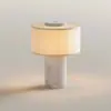 Lámpara de Mesa Minimalista Nórdica Dormitorio Mármol Diseñador Decoración Suave Sala de Estar Estudio Habitación de Hotel Lámpara de Mesita de Noche