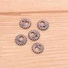 Mini colgante de engranaje mecánico con agujero para pulsera trenzada de 12 mm, accesorios de aleación para bricolaje en 3 colores, venta al por mayor