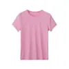 Camiseta Refrescante Aboutsea com Sensação de Oxigênio para Mulheres, Sensação Natural de Resfriamento, Algodão de Torção Elevada, Gola Redonda, Blusa de Manga Curta para Mulheres