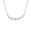 Colar S925 Prata Esterlina Gipsofila Simétrico Feminino Simples High-End Pingente Sorriso Data de Banquete Acessórios Elegantes