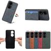 Adecuado para Comercio Exterior Huawei P40 Funda Trasera Escarchada Imitación Cuero Vacuno PU Soporte para una Sola Tarjeta P50 Pro Funda para Teléfono con Tarjetero