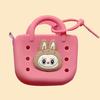 Bolsa de Silicona Transfronteriza con Agujeros Bolsa de Playa para Caminar Tote Bag DIY Se Puede Decorar Bolsos de Mano de Silicona de Dibujos Animados para Niños