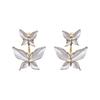 Aretes de Mariposa con Esmalte Goteado de Diseño Nicho 2025 Nuevo Trendy Primavera y Verano Celebridad Elegantes de Alta Gama Aretes para Mujer