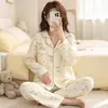 Venta Directa de Fábrica Pijamas de Imitación de Algodón para Mujer 2026 Nuevo Set de Ropa para el Hogar de Manga Larga Dulce Lindo Hermoso
